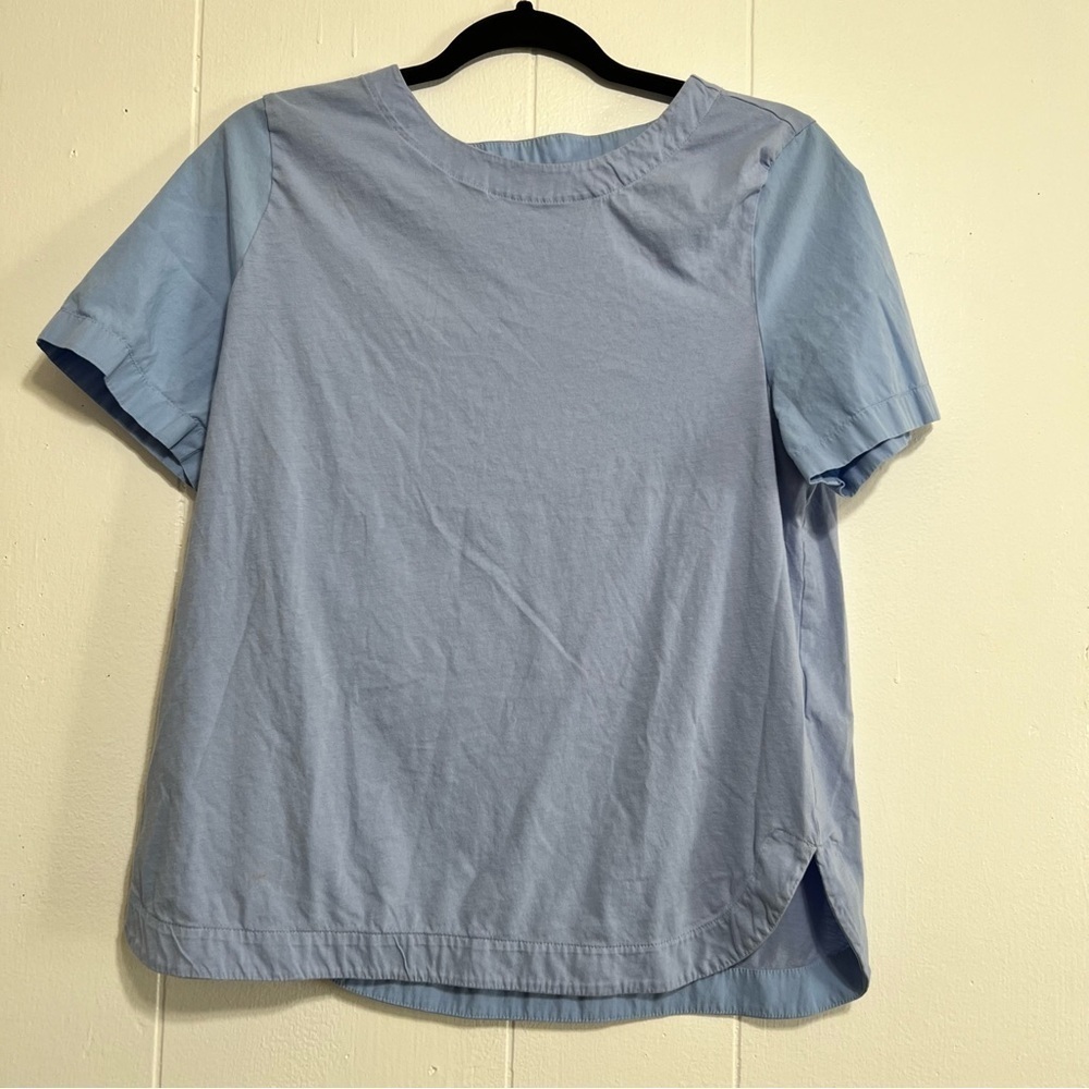 Mauve Anthropologie Multi Media Tee T-Shirt Blue Periwinkle M Boxy